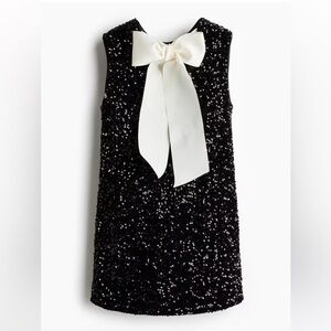 New H&M Sequined Tie-back Sleeveless Mini Dress